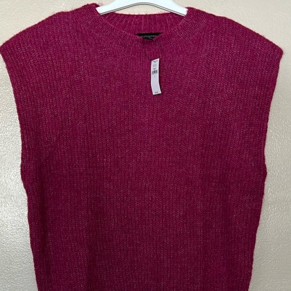 NWT Banana Republic soft, lightweight raspberry sweater vest - great color!